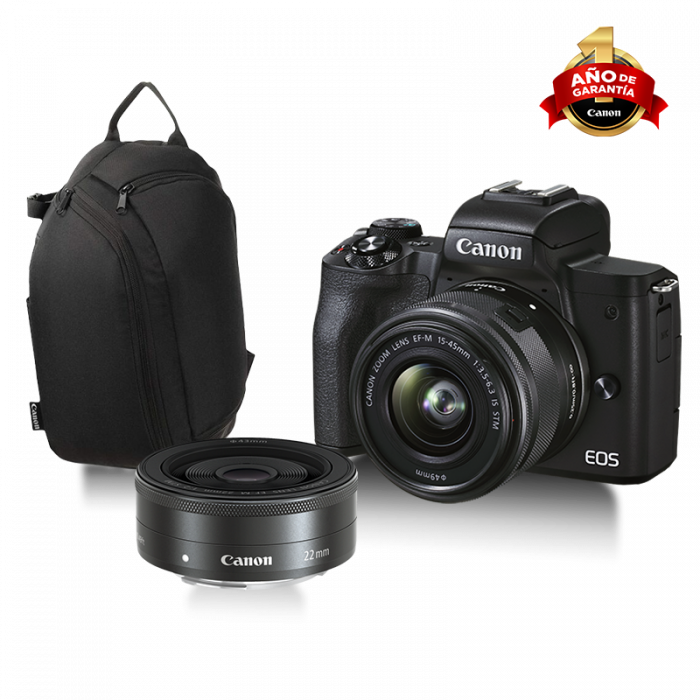 CAMARA CANON EOS M50 MARK II 24 1 MEGAPIXELES COLOR NEGRO